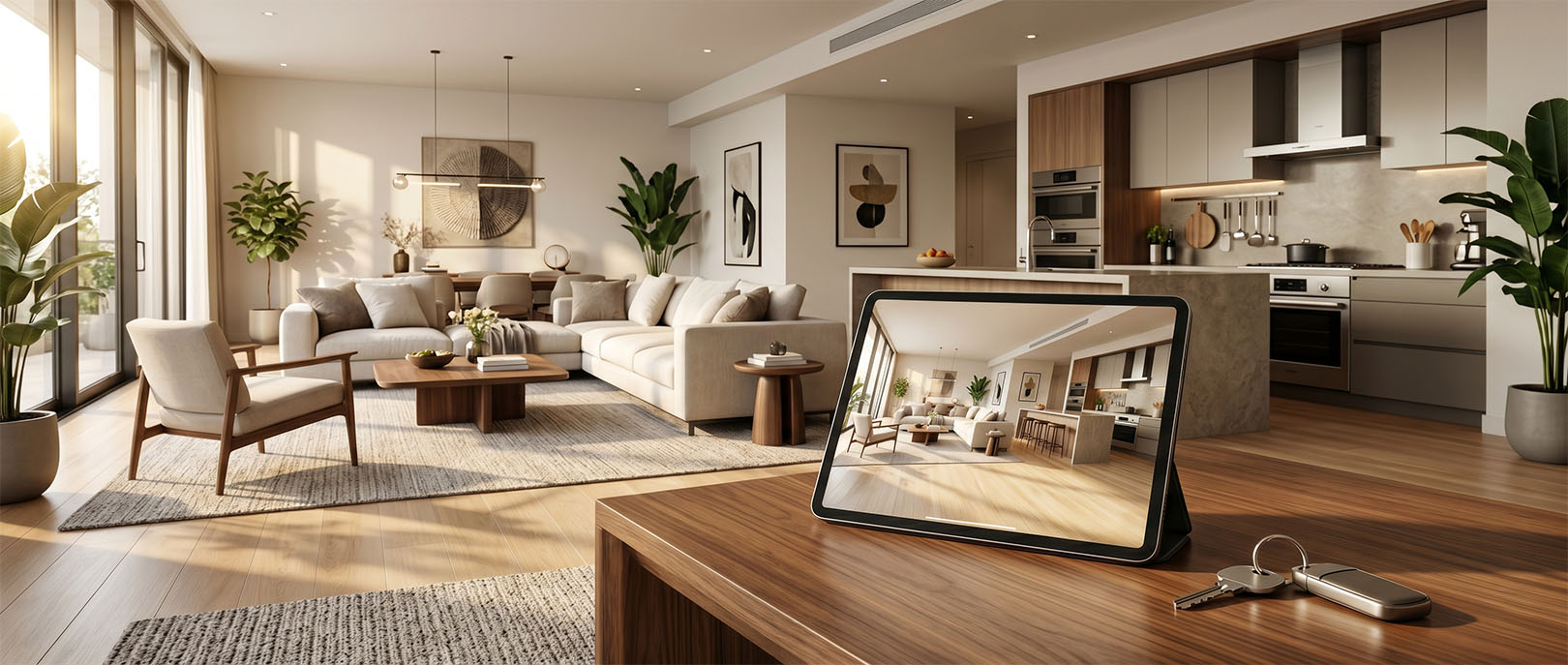 Vacation rental shown accurately through a 360 virtual tour