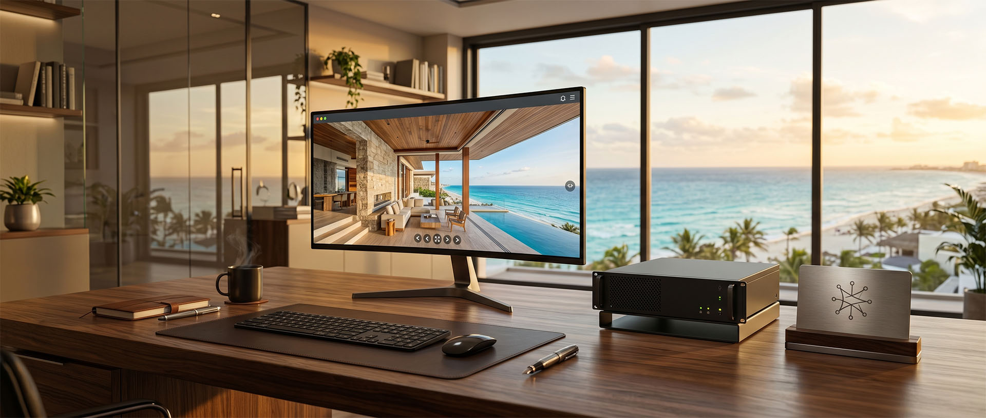 Hosting and domain architecture used to publish a virtual tour