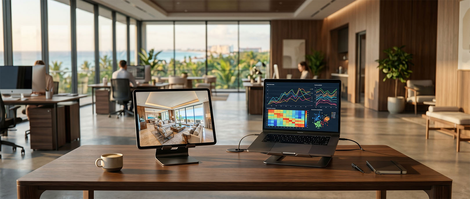 Analytics dashboard for measuring interactions inside a virtual tour