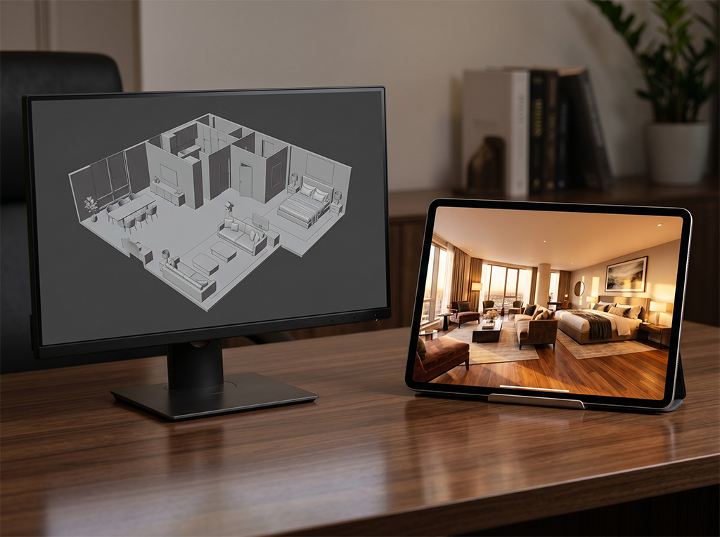 Comparativa entre tour virtual 3D y recorrido 360