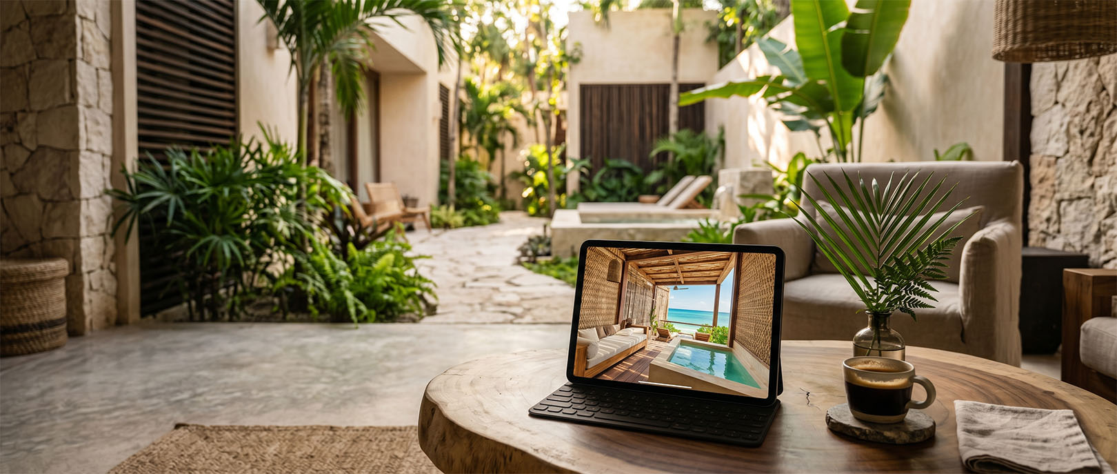 Boutique hotel presented through an immersive virtual tour