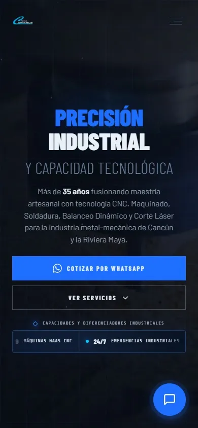 Torno Cisneros website on a phone