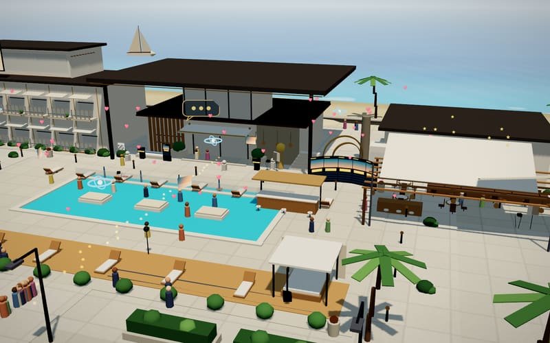 El resort completo a plena luz del día