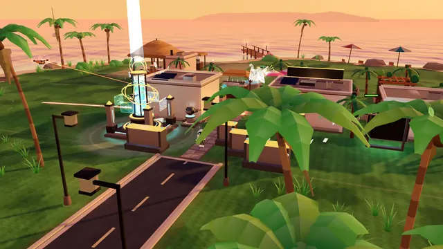 Defensa en LUMCRAFT: Folios Fantasma, un Sellobot y un Dron Multa avanzan hacia la villa mientras las barreras LUM y las torretas FPV les cierran el paso